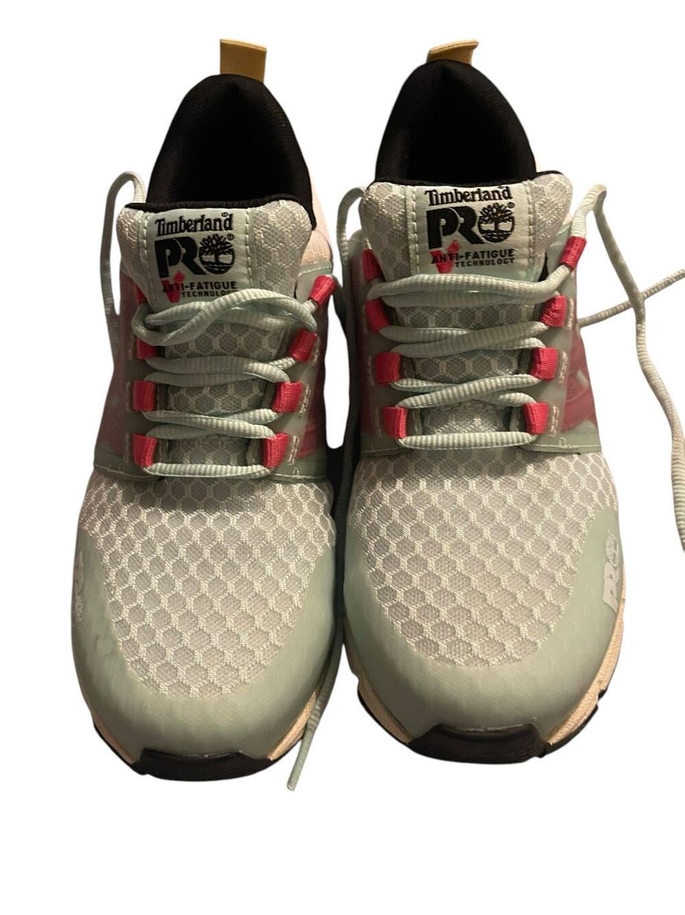 Timberland PRO Womens Pink Light Green Radius Composite Safety Toe Shoes 8.5M